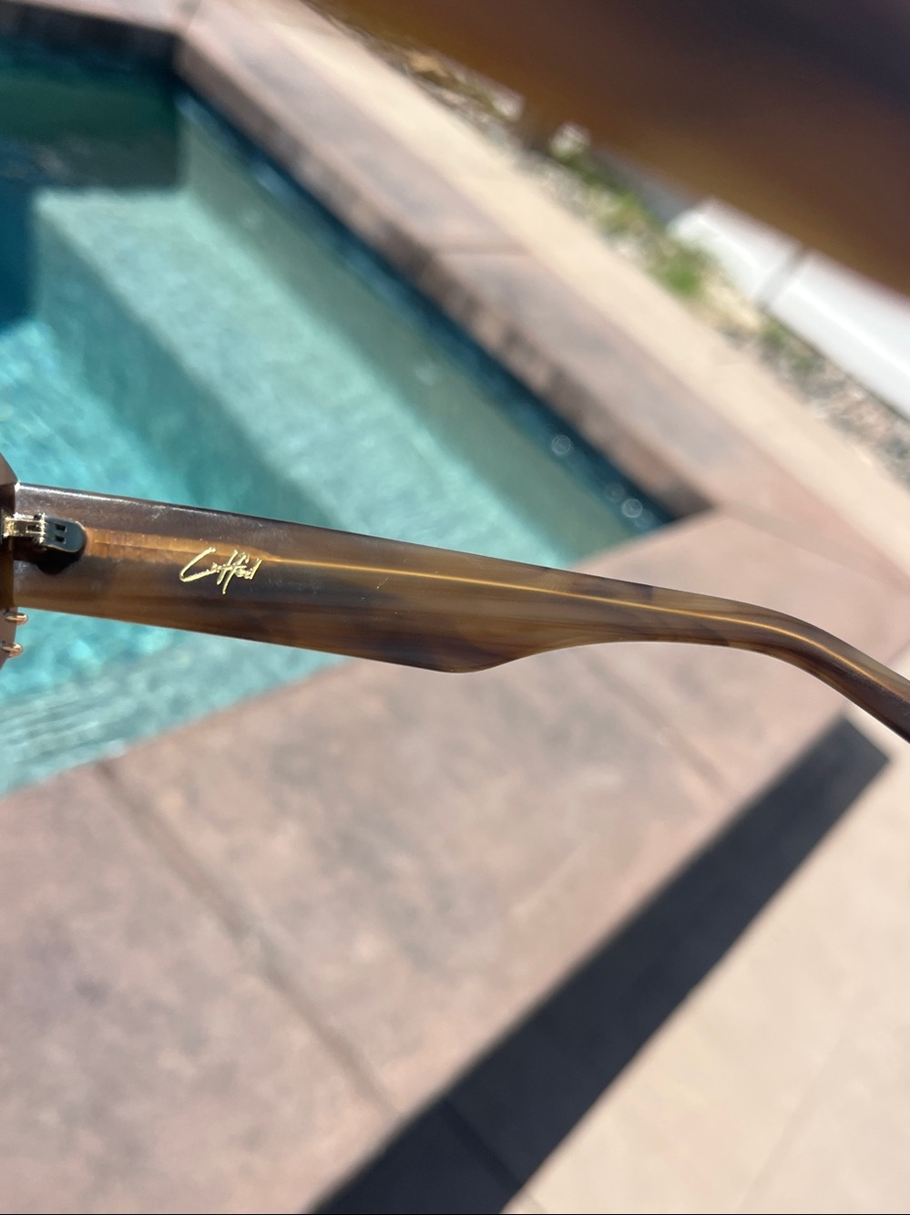 DEZI Cuffed Sunglasses Half & Half Tortoise Congnac -Gold - Picture 3 of 16